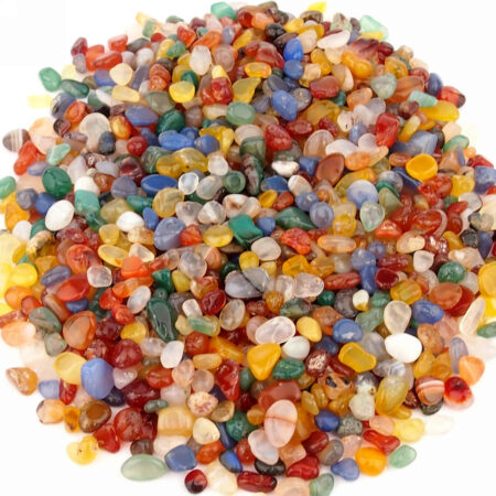 Achat Mix bunte Mischung Trommelsteine in 5 Farben Ø 5 – 10 mm Edelsteine Heilsteine bei Wunderstein24