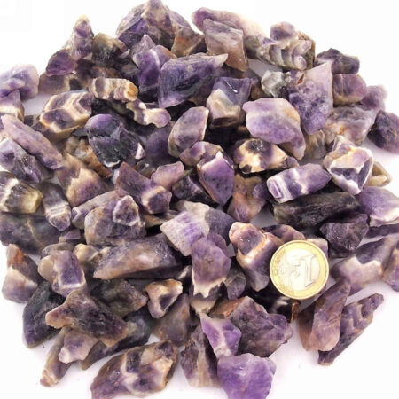 Amethyst Chevron Rohsteine Ø ca. 10 – 30 mm Edelsteine Heilsteine bei Wunderstein24