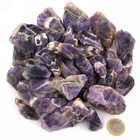 Amethyst Chevron Rohsteine Ø ca. 30 – 60 mm Edelsteine Heilsteine bei Wunderstein24