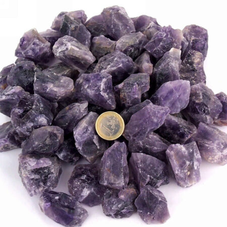 Amethyst Rohsteine Indien Ø ca. 35 – 45 mm Edelsteine Heilsteine bei Wunderstein24