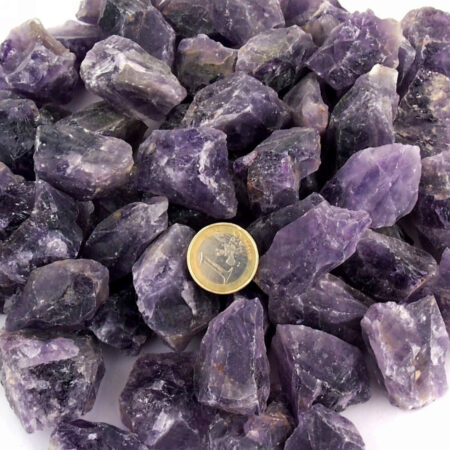 Amethyst Rohsteine Indien Ø ca. 35 – 45 mm Edelsteine Heilsteine bei Wunderstein24