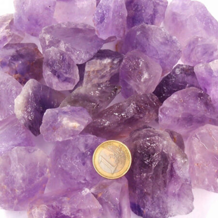 Amethyst Rohsteine Marabá transparent Ø ca. 30 – 50 mm Edelsteine Heilsteine bei Wunderstein24