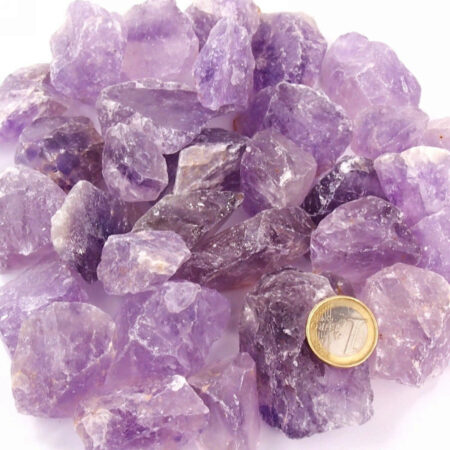 Amethyst Rohsteine Marabá transparent Ø ca. 30 – 50 mm Edelsteine Heilsteine bei Wunderstein24