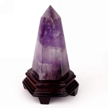 Amethyst Spitze aus Brasilien mit Holzsockel Edelsteine Heilsteine bei Wunderstein24