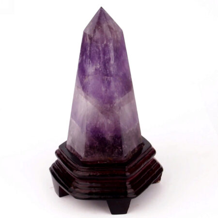 Amethyst Spitze aus Brasilien mit Holzsockel Edelsteine Heilsteine bei Wunderstein24