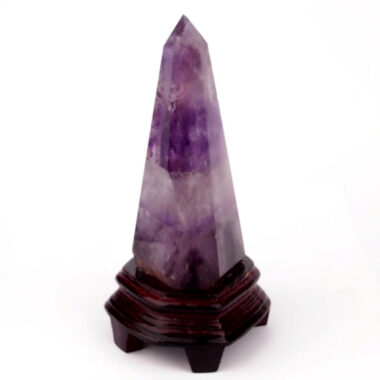 Amethyst Spitze aus Brasilien mit Holzsockel Edelsteine Heilsteine bei Wunderstein24