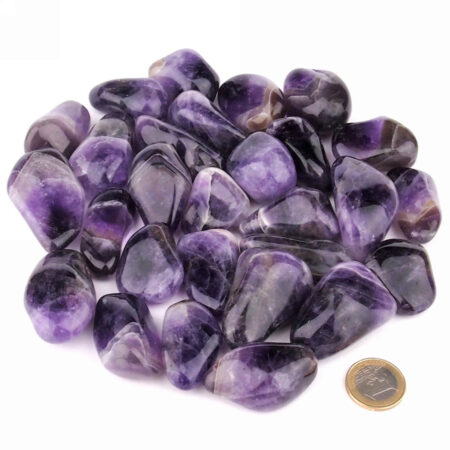 Amethyst Trommelsteine Ø ca. 35 – 50 mm Edelsteine Heilsteine bei Wunderstein24