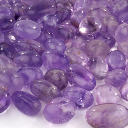 Amethyst Trommelsteine transparent handpoliert Ø ca. 25 – 35 mm Edelsteine Heilsteine bei Wunderstein24