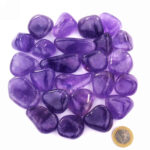 Amethyst Maraba Trommelsteine transparent Ø ca. 30 – 40 mm Edelsteine Heilsteine bei Wunderstein24