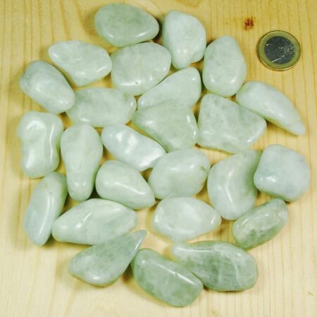 Aquamarin Trommelsteine Ø ca. 30 – 50 mm Edelsteine Heilsteine bei Wunderstein24