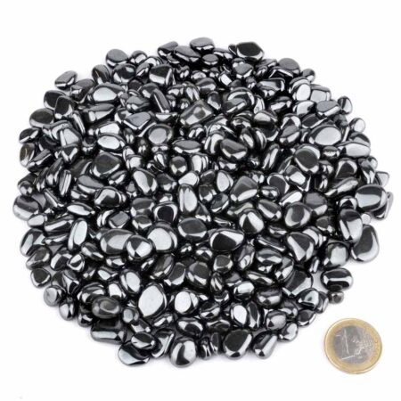 Hämatit | Blutstein Trommelsteine Ø ca. 8 – 12 mm in bester Qualität Edelsteine Heilsteine bei Wunderstein24