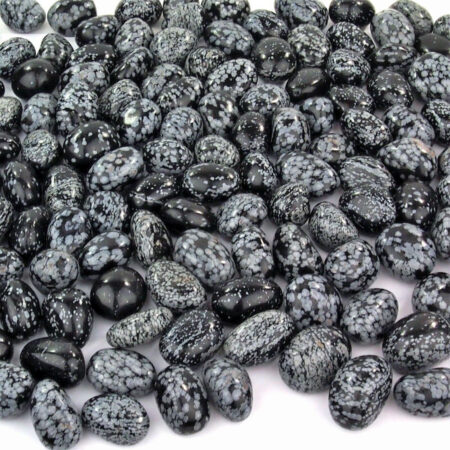 Schneeflocken-Obsidian Trommelsteine handpoliert Ø ca. 26 – 38 mm Edelsteine Heilsteine bei Wunderstein24