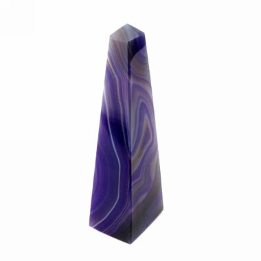 Achat Obelisk | Spitze lila aus Brasilien in bester Farbe und Struktur Edelsteine Heilsteine bei Wunderstein24