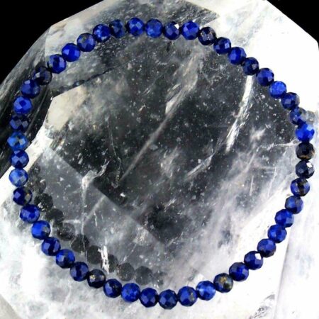 Lapislazuli Ø 4 mm facettiert Edelstein Armband flexibel und dehnbar Edelsteine Heilsteine bei Wunderstein24