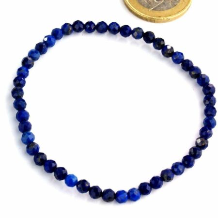 Lapislazuli Ø 4 mm facettiert Edelstein Armband flexibel und dehnbar Edelsteine Heilsteine bei Wunderstein24