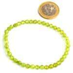 Olivin | Peridot facettiert Edelstein Armband flexibel und dehnbar Edelsteine Heilsteine bei Wunderstein24