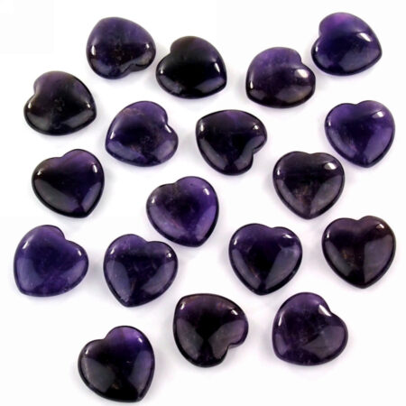 Amethyst Herz Ø ca. 25 mm AA – Qualität aus Brasilien Edelsteine Heilsteine bei Wunderstein24