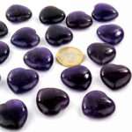 Amethyst Herz Ø ca. 25 mm AA – Qualität aus Brasilien Edelsteine Heilsteine bei Wunderstein24