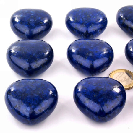 Lapislazuli großes Herz Ø ca. 40 mm AA – Qualität aus Afghanistan Edelsteine Heilsteine bei Wunderstein24