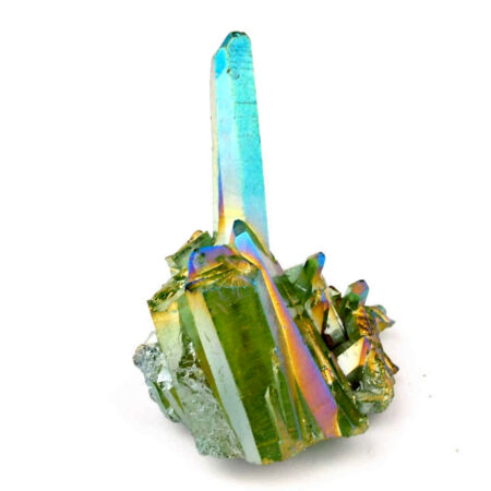 Aqua Aura Bergkristall Stufe grün aus Brasilien Edelsteine Heilsteine bei Wunderstein24