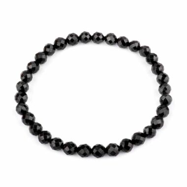 Turmalin schwarz facettiert Ø 6,5 mm Edelstein Armband flexibel und dehnbar Edelsteine Heilsteine bei Wunderstein24 Turmalin schwarz facettiert Ø 6,5 mm Edelstein Armband flexibel und dehnbar Edelsteine Heilsteine bei Wunderstein24