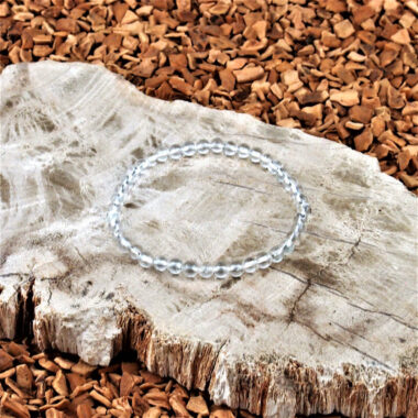 Bergkristall Ø 4 mm Kugel Edelstein Armband glasklar, flexibel und dehnbar Edelsteine Heilsteine bei Wunderstein24