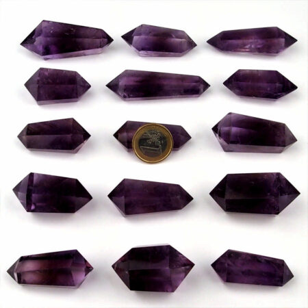 Amethyst Doppelender | Doppelspitze 10 g – 20 g aus Uruguay in bester Qualität Edelsteine Heilsteine bei Wunderstein24