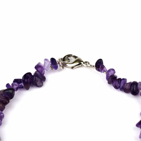 Amethyst Kette Länge ca. 45 cm mit Karabiner-Verschluss Edelsteine Heilsteine bei Wunderstein24