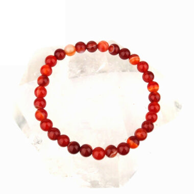 Achat rot Ø 6 mm Kugel Edelstein Armband flexibel und dehnbar Edelsteine Heilsteine bei Wunderstein24