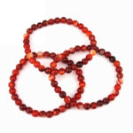 Achat rot Ø 6 mm Kugel Edelstein Armband flexibel und dehnbar Edelsteine Heilsteine bei Wunderstein24