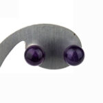 Amethyst Ø 6 mm Kugel Ohrstecker Paar & 925 Sterling-Silber Edelsteine Heilsteine bei Wunderstein24