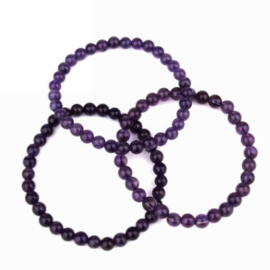 Amethyst Ø 6 mm Kugel Edelstein Armband flexibel und dehnbar Edelsteine Heilsteine bei Wunderstein24