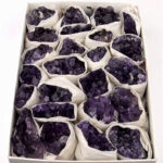 Lot mit 24 Amethyst Stufen in bester Qualität aus Maraba in Brasilien Edelsteine Heilsteine bei Wunderstein24