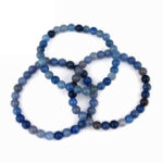 Aventurin blau | Blauquarz Ø 6 mm Kugel Edelstein Armband flexibel und dehnbar Edelsteine Heilsteine bei Wunderstein24