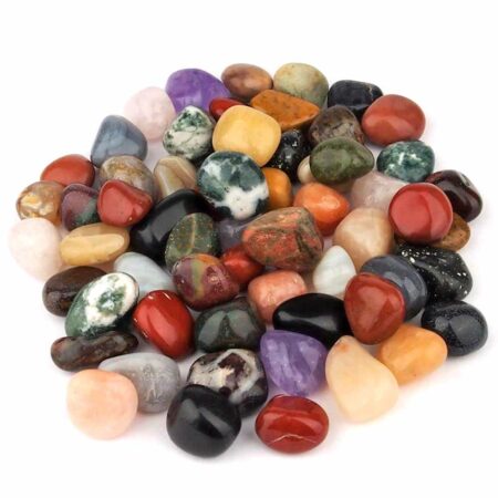 Bunte Trommelsteine – Mix 100% Naturmischung aus Indien Ø ca. 25 – 35 mm Edelsteine Heilsteine bei Wunderstein24