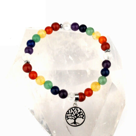 Chakra – Baum des Lebens Ø 6 mm Kugel Edelstein Armband flexibel und dehnbar Edelsteine Heilsteine bei Wunderstein24