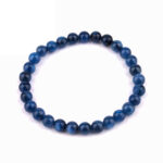 Cyanid | Kyanit | Disthen Ø 6 mm Kugel Edelstein Armband flexibel und dehnbar Edelsteine Heilsteine bei Wunderstein24