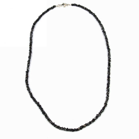 Diamant Kette schwarz Natur ca. 40 Kt Diamanten Länge 45 cm Edelsteine Heilsteine bei Wunderstein24