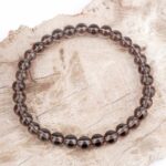 Rauchquarz Ø 6 mm Kugel Edelstein Armband flexibel und dehnbar Edelsteine Heilsteine bei Wunderstein24