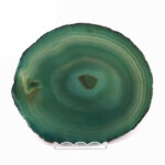 Achatscheibe poliert grün aus Brasilien in bester Farbe Edelsteine Heilsteine bei Wunderstein24