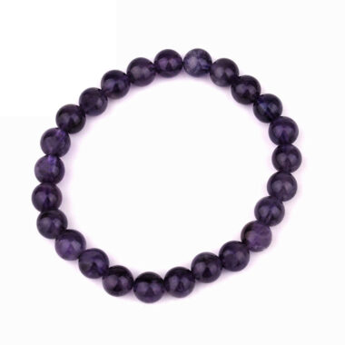 Amethyst Ø 8 mm Kugel Edelstein Armband flexibel und dehnbar Edelsteine Heilsteine bei Wunderstein24