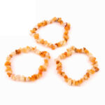 Calcit | Orangencalcit Edelstein Armband flexibel und dehnbar Edelsteine Heilsteine bei Wunderstein24