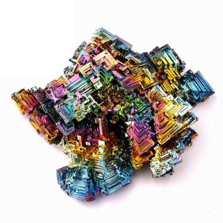 große Wismut (Bismuth) Kristall Stufe in bester Qualität und Farbe Edelsteine Heilsteine bei Wunderstein24