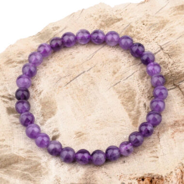 Amethyst Ø 6 mm Kugel Edelstein Armband flexibel und dehnbar Top Preis! Edelsteine Heilsteine bei Wunderstein24