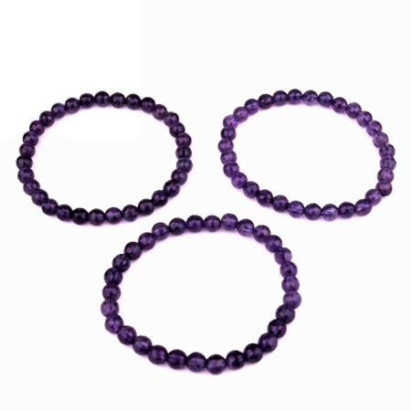 Amethyst Ø 6 mm facettiertes Kugel Edelstein Armband flexibel und dehnbar Edelsteine Heilsteine bei Wunderstein24