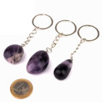 Schneeflocken Obsidian Schlüsselanhänger mit Schlüsselring Edelsteine Heilsteine bei Wunderstein24