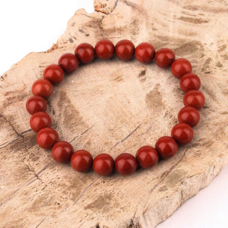 Jaspis rot Ø 8 mm Kugel Edelstein Armband flexibel und dehnbar Edelsteine Heilsteine bei Wunderstein24