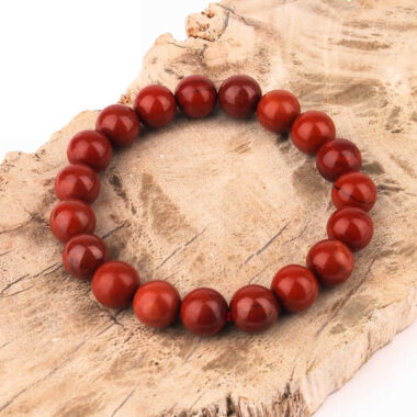 Jaspis rot Ø 10 mm Kugel Edelstein Armband flexibel und dehnbar Edelsteine Heilsteine bei Wunderstein24