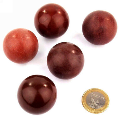 Jaspis rot Kugel Ø ca. 30 mm aus Brasilien Edelsteine Heilsteine bei Wunderstein24