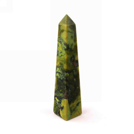 Jade | Serpentin Obelisk | Spitze poliert aus Peru in bester Farbe Edelsteine Heilsteine bei Wunderstein24